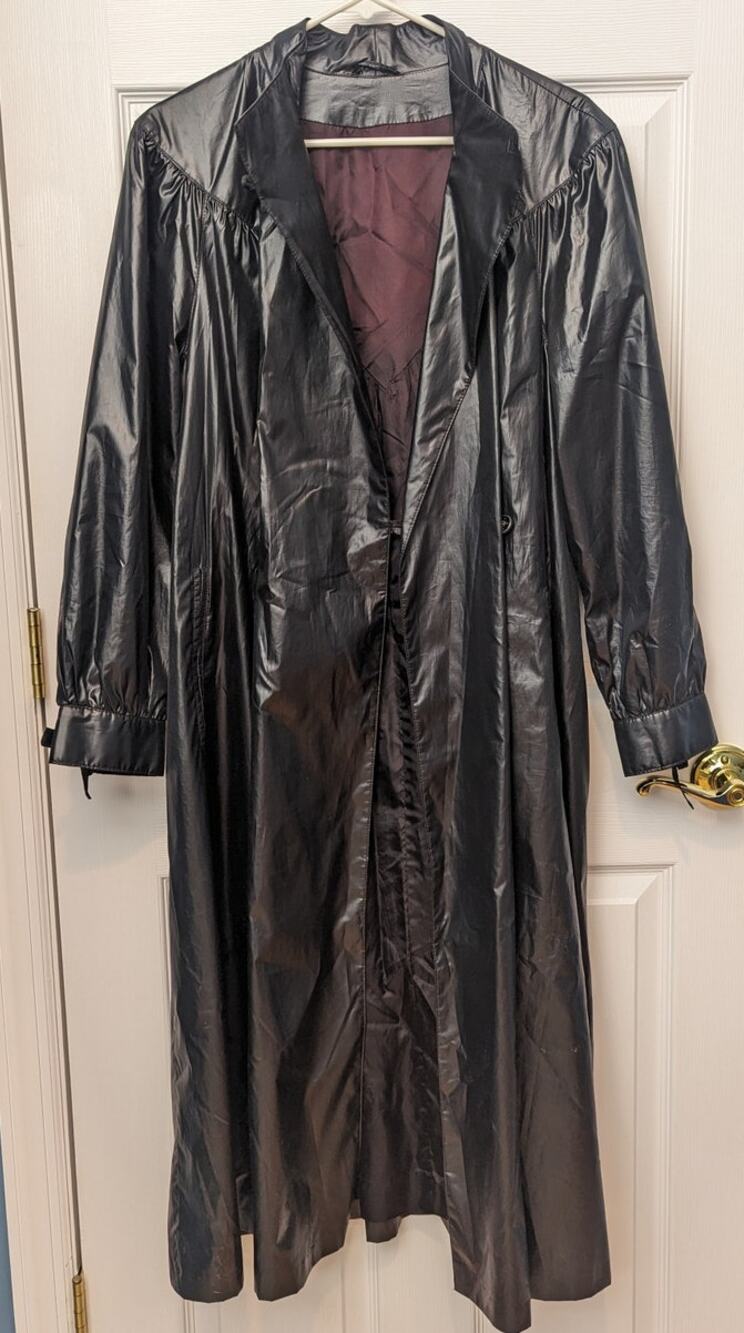 Count Romi Vintage Trench Coat Size 14 All Weather With Belt Made In USA Goth